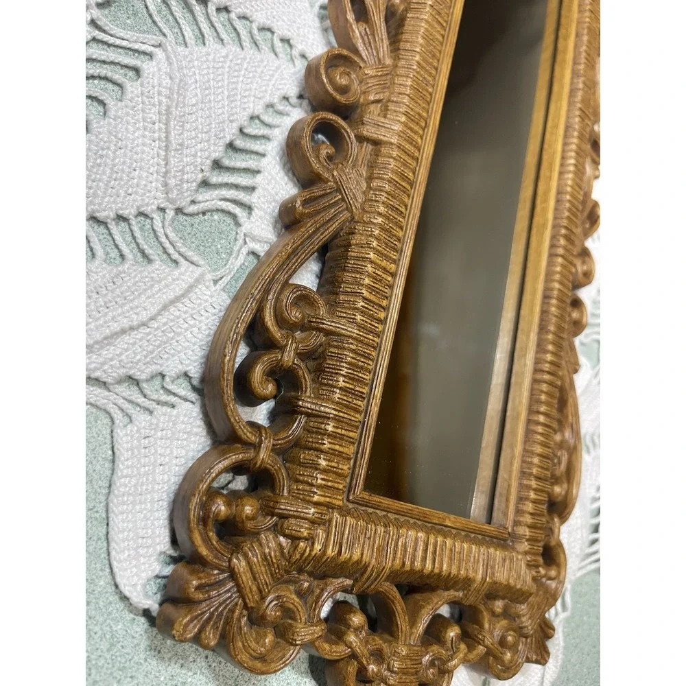MCM Boho Style Homco Dart Faux Wicker Rattan  21